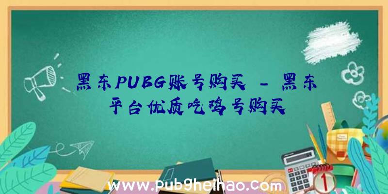 黑东PUBG账号购买